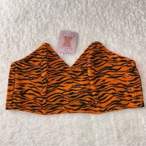 Savage X Fenty Orange Ginger Lace Bandeau Bralette 2X NWT